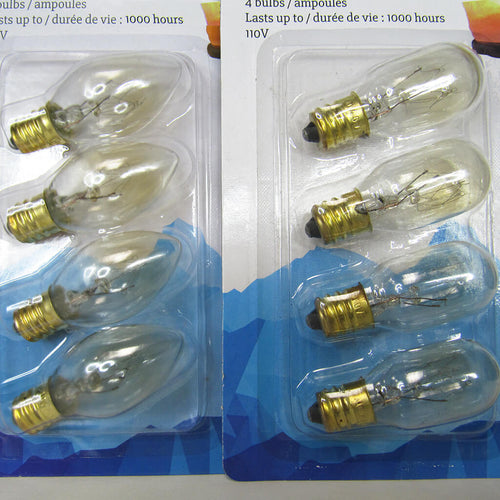 Packs of four 15 and 25 watt Himalayan Salt Lamp Bulbs