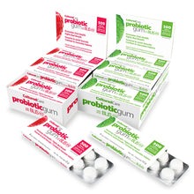 Display Boxes of Cultured Care Probiotic Gum, in both flavours