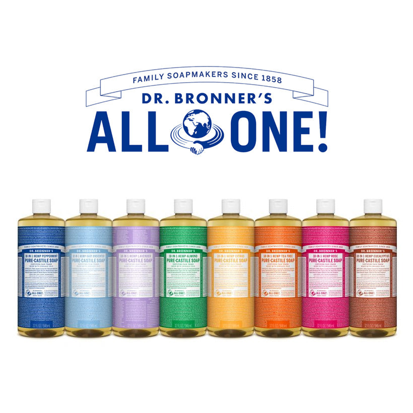 dr bronner's castile soap insecticide Dr. Bronner's Organic 18-in-1 Magic Pure Castile Liquid Soap Winnipeg – AvivaHealth.com