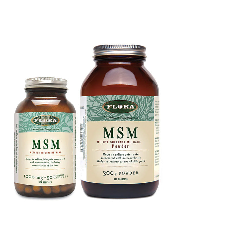 Flora - MSM (Methyl Sulfonyl Methane) Capsules, Powder & Topical Rub ...