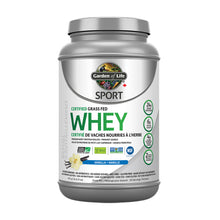 Garden of Life SPORT Certified Grass-Fed Whey Protein, Vanilla flavour