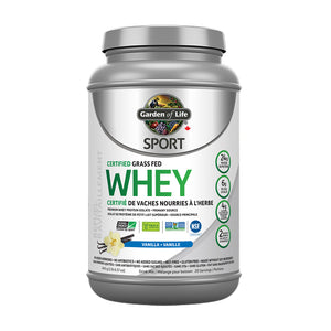 Garden of Life SPORT Certified Grass-Fed Whey Protein, Vanilla flavour