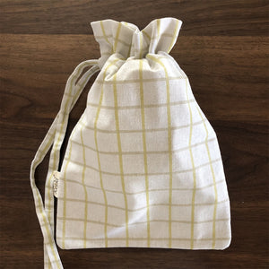 Keeki Bag, with Yellow plaid pattern