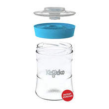 Kefirko jar with the two part lid suspended above