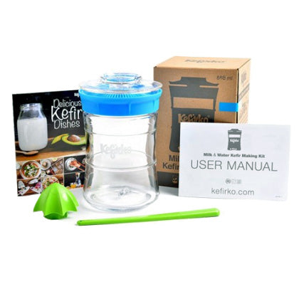 Contents of the Kefirko Kefir Maker kit