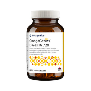 Metagenics OmegaGenics EPA-DHA 720, 60 capsule bottle