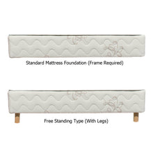 a standard and a free-standing Nature's Embrace Mattress Foundation