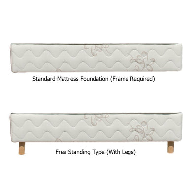 a standard and a free-standing Nature's Embrace Mattress Foundation