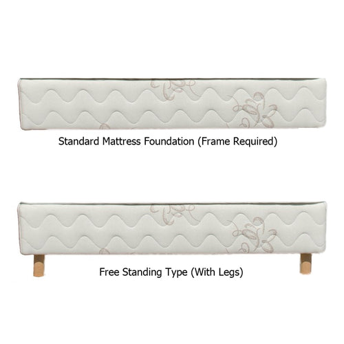 a standard and a free-standing Nature's Embrace Mattress Foundation