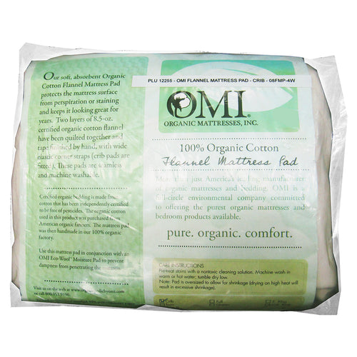 OMI - Organic Cotton Flannel Crib Mattress Pad