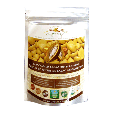 Peruvian Harvest Raw Criollo Cacao Butter Drops