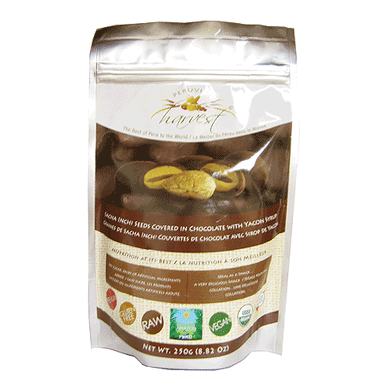 Peruvian Harvest - Organic Sacha Inchi Seeds Covered in Chocolate with Yacon Syrup