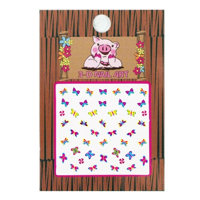 Piggy Paint 3D Butterflies Nail Art packet