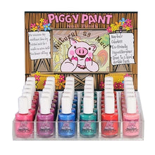 Display case of Piggy Paint Natural Nail Polish
