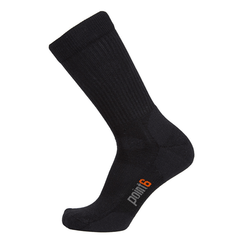 Point6 Lifestyle Crew sock with Medium Cushioning, in Black