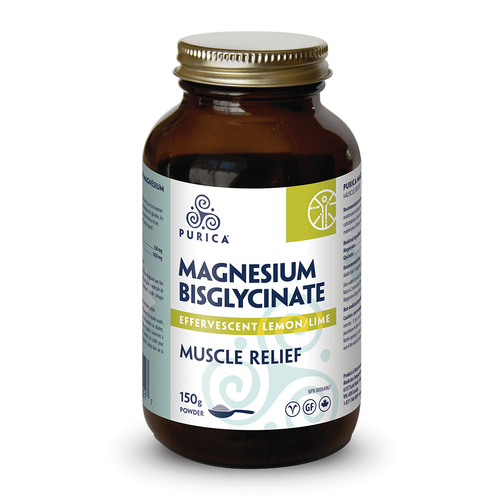 Purica Magnesium Bisglycinate, Effervescent Lemon-Lime flavour