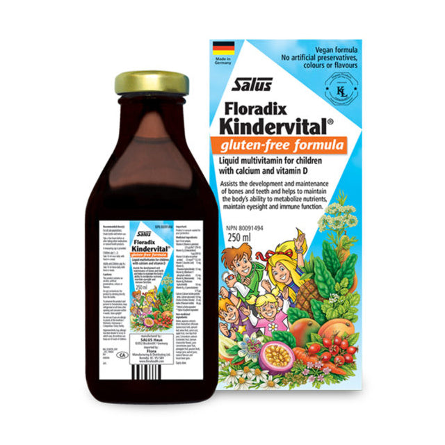 Salus Floradix Kindervital 250ml bottle and package