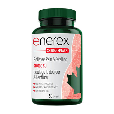 Enerex Serrapeptase 90,000 SU, 60 delayed release capsules