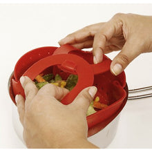 Silicone Steamer Basket with Locking Handle