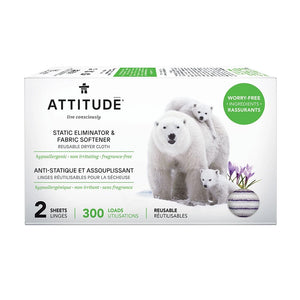 Attitude Static Eliminator & Fabric Softener Reusable Dryer Cloths