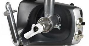 Ankarsrum Fruit Strainer Attachment mounted on a machine