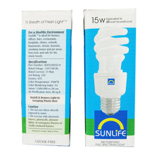 SunLife Lighting 15w Bulb box rear and front