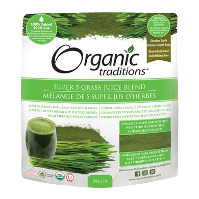 Organic Traditions - Super 5 Grass Juice Blend