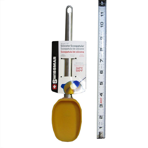 Swissmar Silicone Scoopatula, with Curry coloured head
