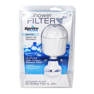 package for Sprite High-Output Shower Filter with housing