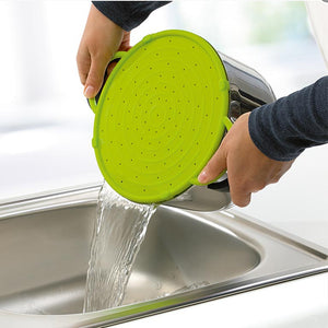 using EMSA Smart Kitchen Splash Protection device as a strainer