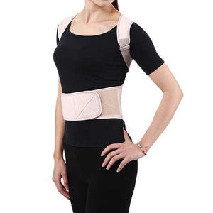 wearing a Relaxus Posture Belt, front view