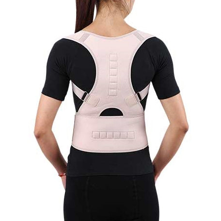 wearing a Relaxus Posture Belt, rear view 