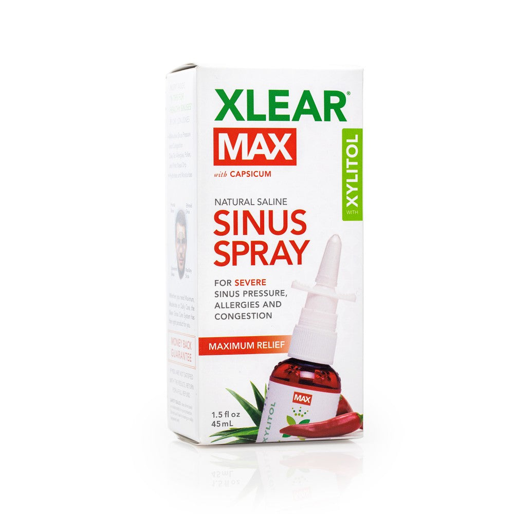 Xlear MAX Natural Saline Sinus Spray with Capsicum