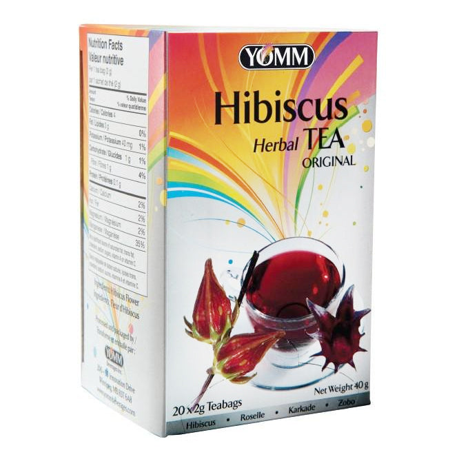 Box of  20 Yomm Original Hibiscus tea bags